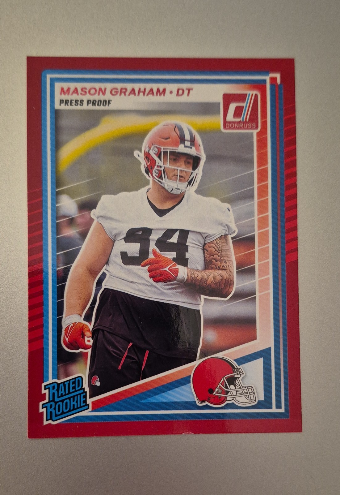 2025 Panini Donruss - Rated Rookie Mason Graham #340 Press Proof Red (RC)