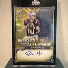 2025 Topps Chrome Black Drake Maye /50 On Card Auto Super Futures Gold RC Pats
