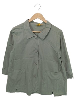 YELLOW LABEL Hemd-Bluse Damen Bluse Gr. DE 36 hellgrau Casual-Look