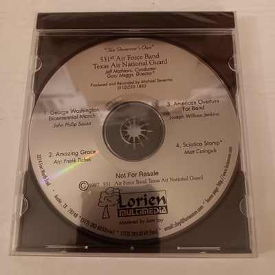 531st Air Force Band Texas Air National Guard 1997 Audio CD Promo Sam Loy