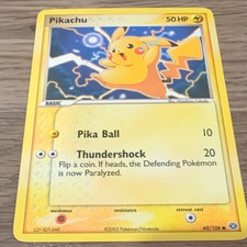 Pokémon TCG Pikachu EX Emerald Common Regular English 2005 50 HP #60/106 on eBay