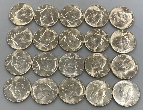 20 1966 BU US 40% Silver Kennedy 50c L24437