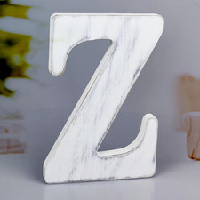 8 Inch Rustic White Wood Letters Unfinished Wood Letters for Wall Decorative Whi