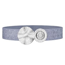 Womens Belts for Dress Wide Elastic Belt Fashion S: Fit Waist 24"-27" Blue