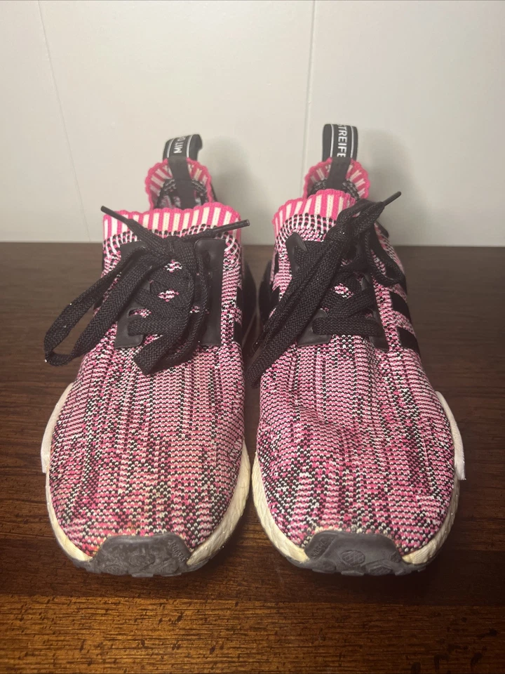 Adidas NMD_R1 PK Primeknit розовые черные глитч BB2363 женские 9/мужские 7,5 Boost - Изображение 2 из 4