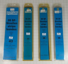 Lighthouse Stamp Mount Strips - Black Background - Lot of 4 Open Packs