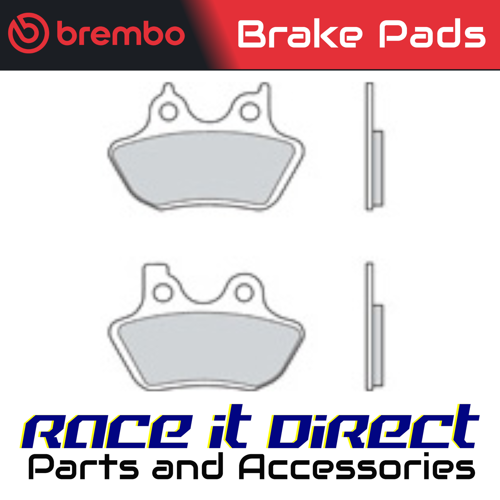 Brake Pads for HARLEY DYNA 1580 STREET BOB FXDB-I (GX) 2007 Fr Sinter Str Brembo