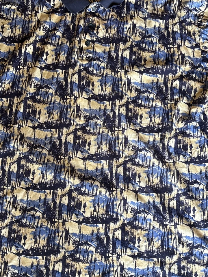 Descente Golf Collection XXL Polo Shirt Blue White - Image 2 of 4