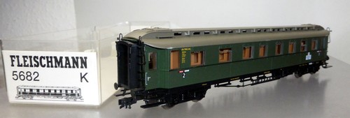 Fleischmann 5682; vagón de tren rápido 2/3. Kl. DB, como nuevo en embalaje original / Y837 | Zustand: Gebraucht