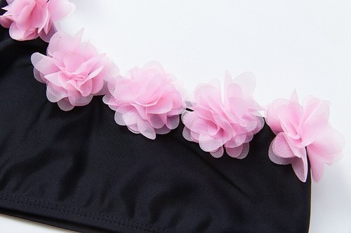Girls Black Tassel Tankini Swimsuits Summer Beachwear Children Bathing Suits - Picture 3 of 42