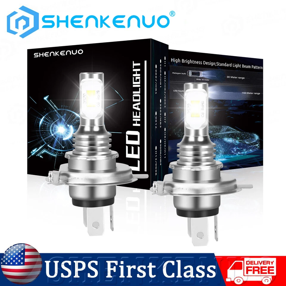 Combo de faros LED 6000 K bombillas haz alto/bajo para HONDA CIVIC EG/EH/EJ H4 1992-1995 Foto 2 de 4