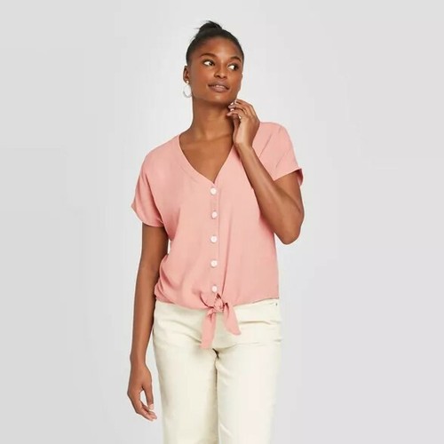 V-Neck Button-Down Relaxed Fit Shirt | eBay
