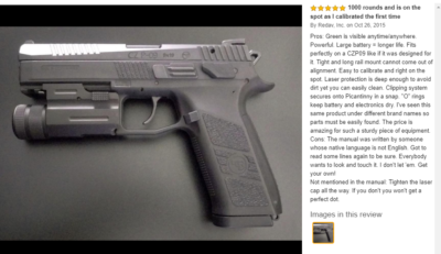 LS008GA COMPACT Pistol Green Laser Sight for SpringField Xd 40 Xdm