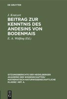 Beitrag Zur Kenntnis Des Andesins Von Bodenmais | Buch | 9783111273099