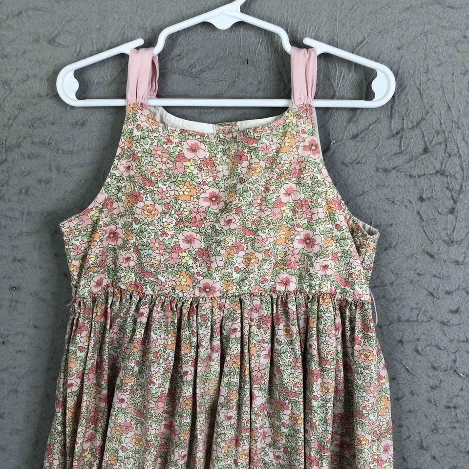Винтажный osh Kosh платье девочек 6 розовый цветочный кукла Midi женский коттедж Core - Изображение 2 из 4