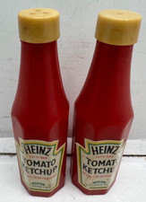 vintage heinz ketchup plastic bottles salt and pepper shakers