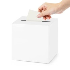 White Card Box Wedding Favors Post Box Cardboard Receiving Money Box Holder For