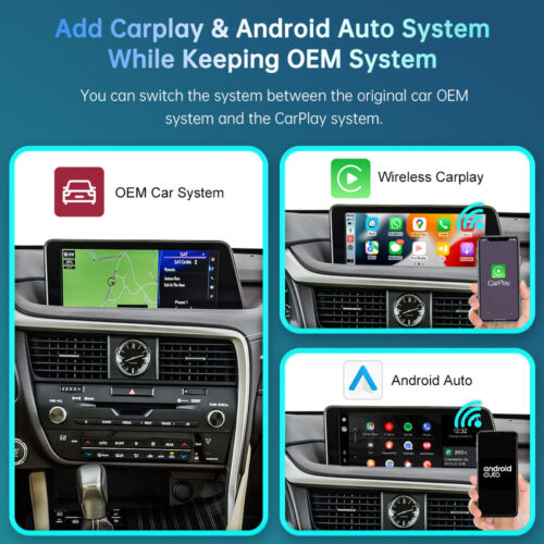 Wireless Carplay Android Auto Modul für Lexus RX 2016-2019 Spiegel Link AirPlay - Bild 5 von 15