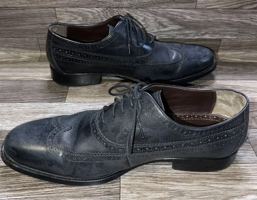 Scarpe Oxford Johnston Murphy in pelle di pecora nere a coda di rondine da uomo taglia 12 M - Foto 7 di 9