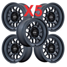 FITS JEEP WRANGLER GLADIATOR KMC 20X9 METALLIC BLUE WHEELS RIM PACKAGE SET 5