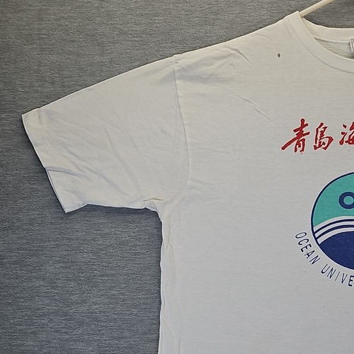 VTG Ocean University Of Qingdao China Tshirt OUQ Sz XL Single Stitch China Made - Picture 4 of 22