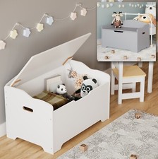 Ottoman Wooden Storage Chest Bench Stool Seat Trunk Toy Box Bedding Blanket Lid