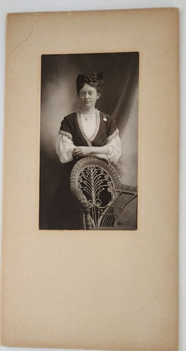 Antiguo abrigo de piel de mujer c1900 9 retratos sombreros parejas Nebraska Illinois - Imagen 4 de 9