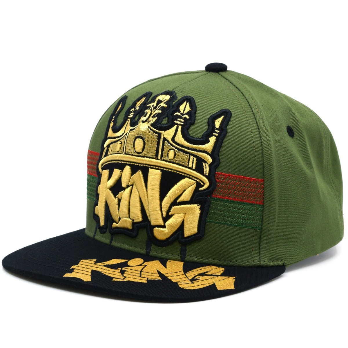 KING New Leader TL Embroidery Snapback Hat King Crown Black