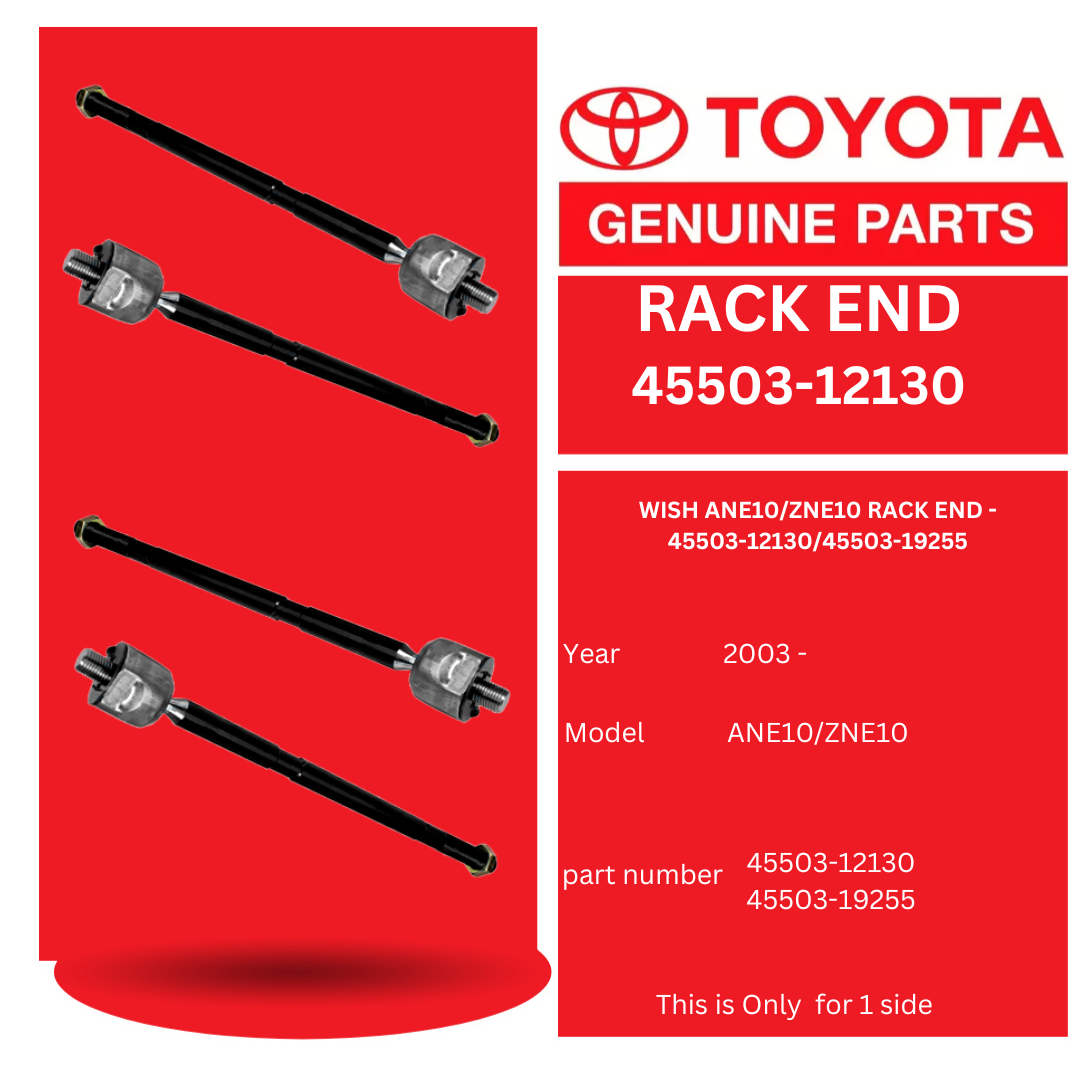 TOYOTA WISH ANE10/ZNE10 RACK END - 45503-12130/45503-19255 | eBay