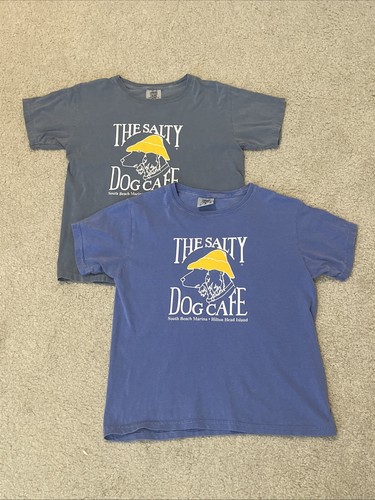 Salty Dog Cafe T-Shirts Blue Youth Large South Beach Marina Hilton Head SC