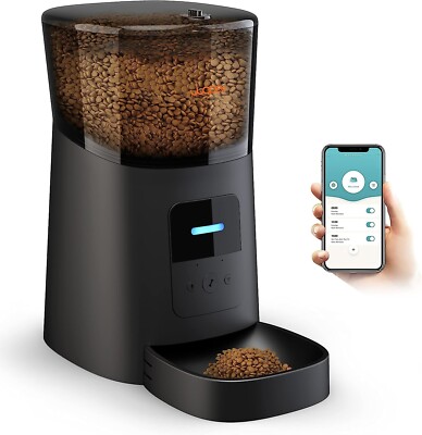 6L Automatic Pet Food Dispenser, with WiFi App Control, Feeds up to 15 meals/day