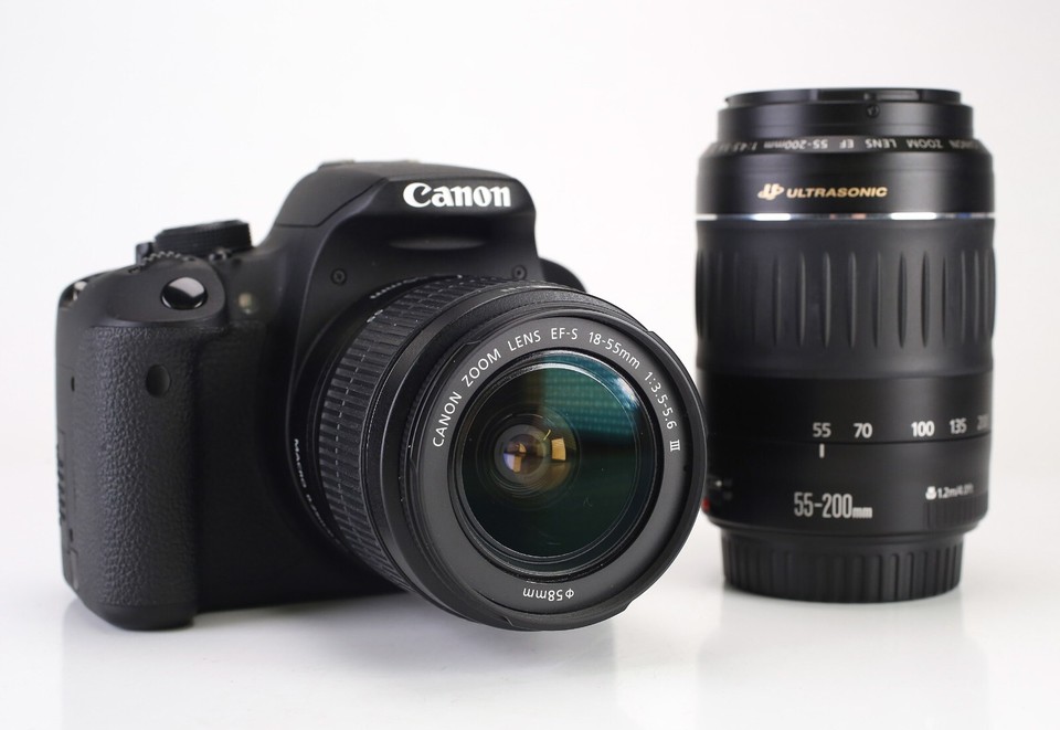 Canon EOS 700D Camera & EFS 1855mm III & EF 55200mm Dual Lens Kit
