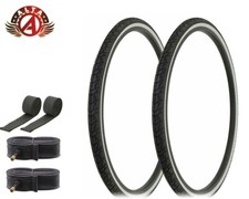 ALTA BICYCLE WIRE BEAD TIRES 26 x 1-3/8 WHITEWALL CROSS RANGER SEMISLICK 6pc SET