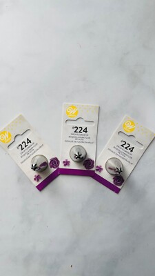 New! Wilton Tip #224 for Cupcakes/Cakes/Cookies Drop Flower Tips, Set of 