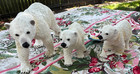 Vintage Polar Bear Mom with Two Cubs Sea Life Safari Ltd!