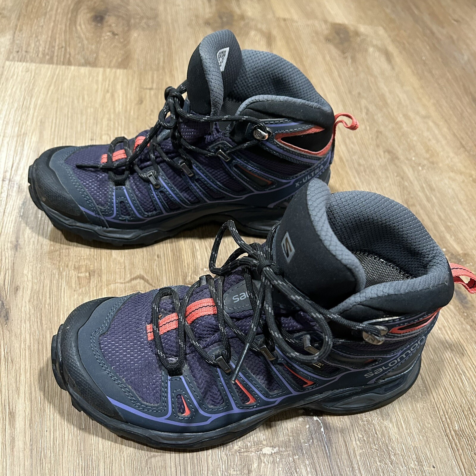 Stivali Salomon X Ultra 3 Mid Gore Tex da passeggio escursionismo donna 6 viola nero