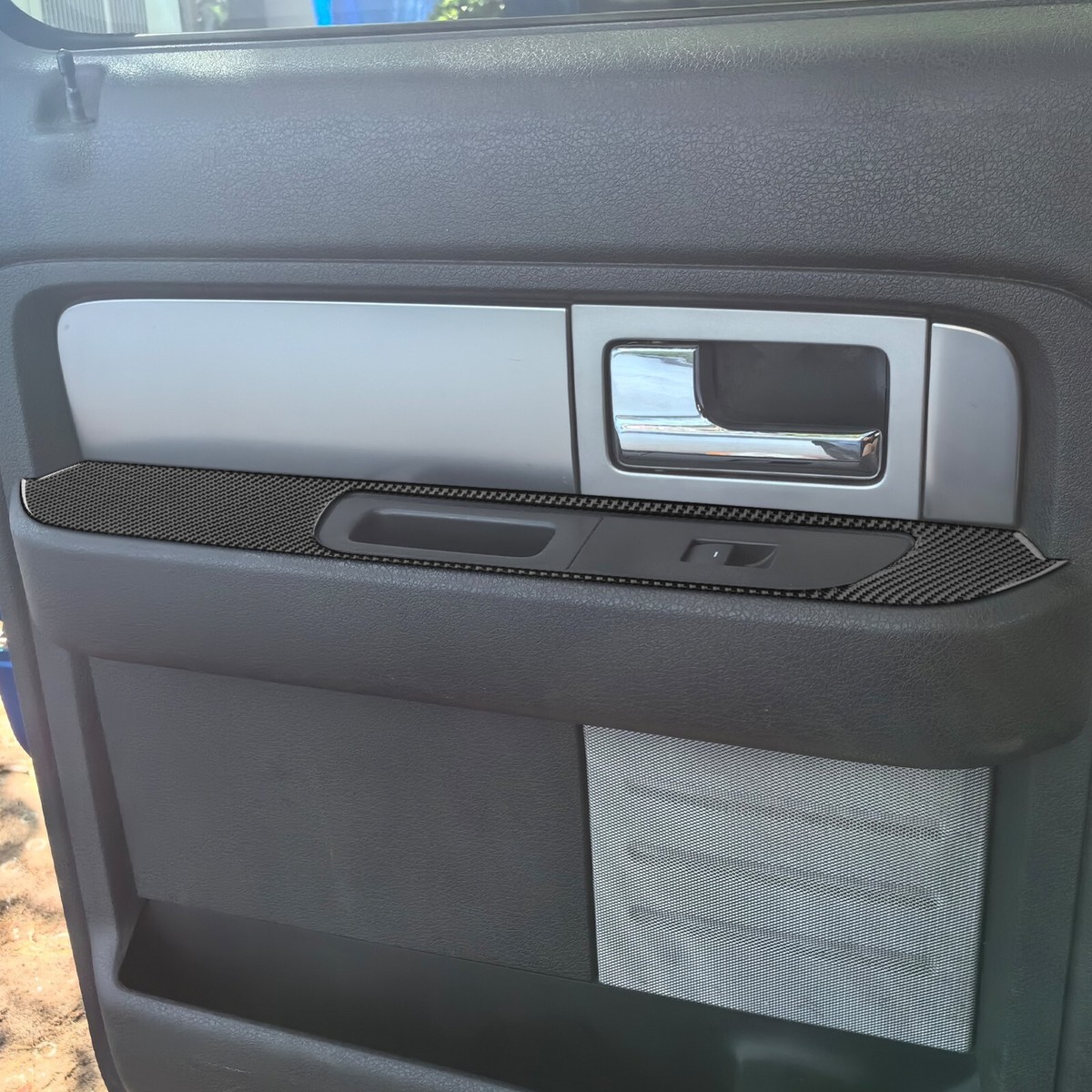 Carbon Fiber Co-pilot Dashbord Trim Cover Decor For Ford F150 Raptor