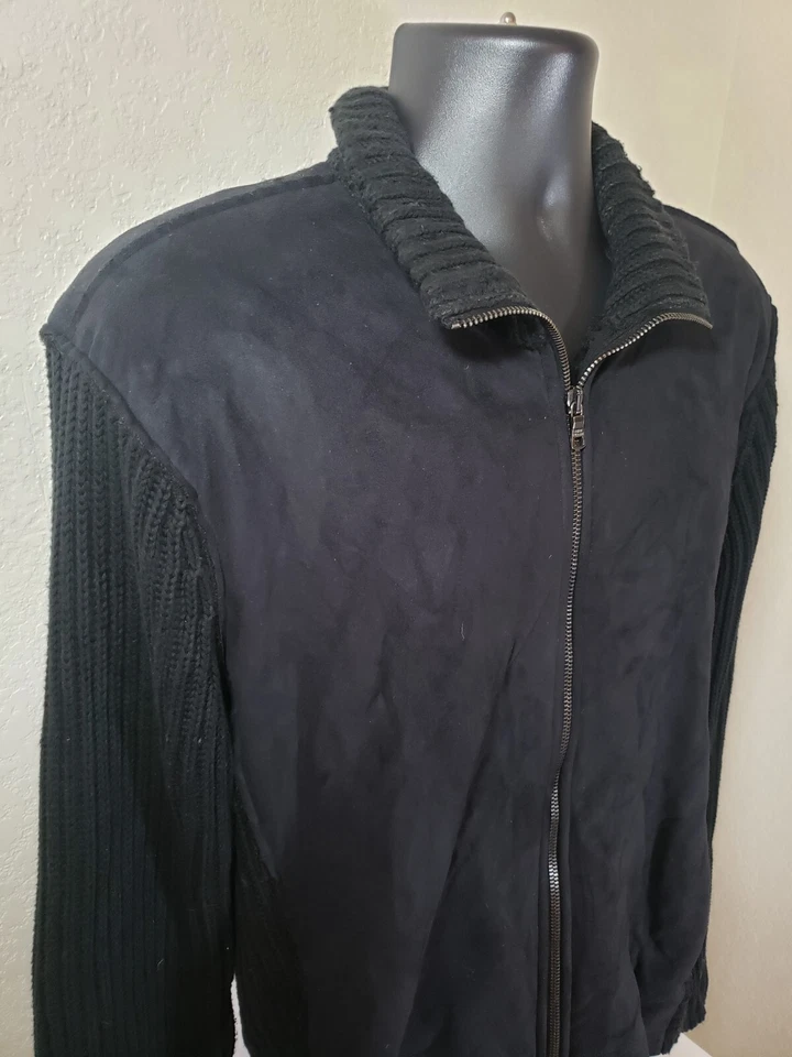 Armani Exchange Mens Black High Neck Full Zip Jacket Size Large - Image 2 of 4
