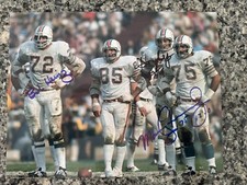 Bob Heinz, Doug Swift & Manny Fernandez Signed MIAMI DOLPHINS 8 1/2 X 11 Pic
