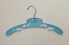 Vtg Child's Clothes Hanger Blue Plastic Clowns Carousel Horses Seal