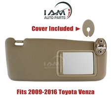Right Passenger Sun Visor For Toyota Venza Tan Beige Ivory 2009-2016