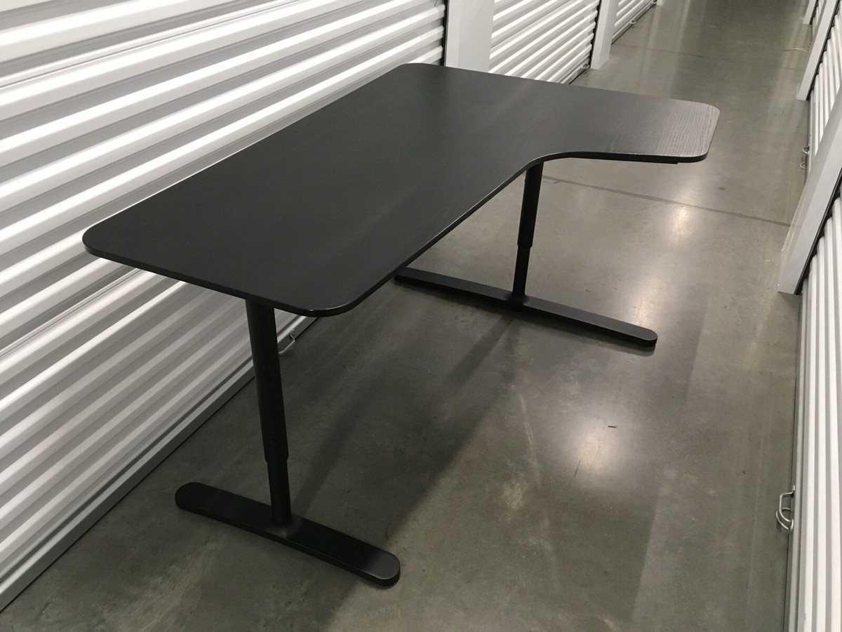 BLACK IKEA BEKANT CORNER DESKS | eBay