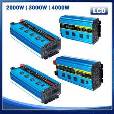 2000W 3000W 4000W Pure Sine Wave Power Inverter 12V 24V DC to 110V AC Converter