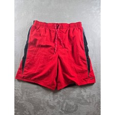 Nike Swim Trunks Mens Large Red Board Shorts NESS7421 Mesh Lined Athletic