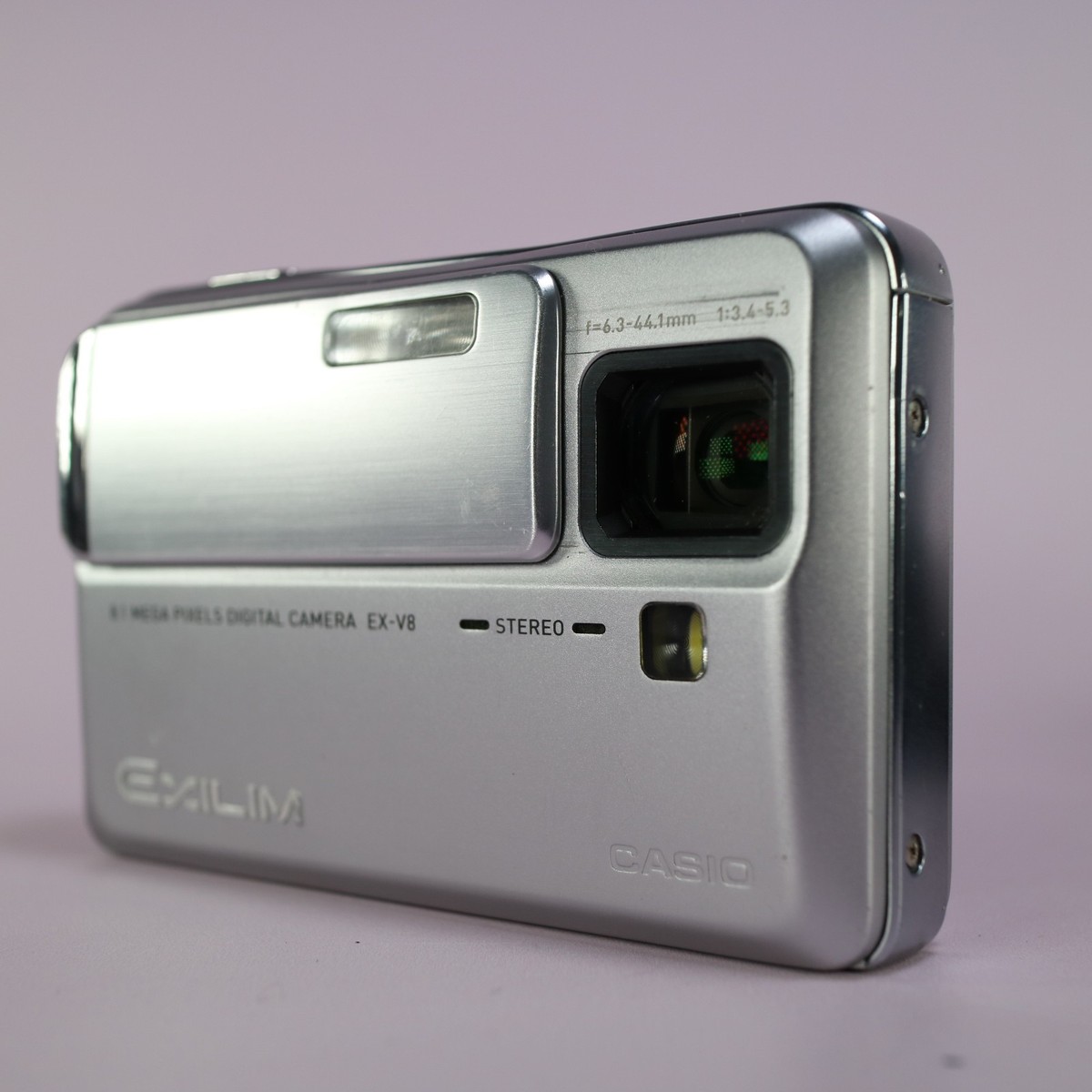 Casio Digital Camera Exilim EX-V8 8.1MP Silver Tested Full Working
