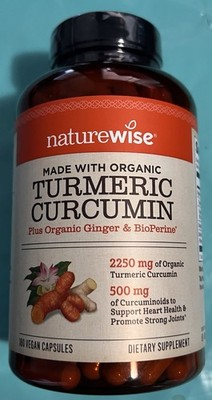 NatureWise Curcumin Turmeric 2250Mg, Curcuminoids & Bioperine Black Pepper  180