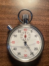 Chesterfield Dolmy Vintage 1/5 Pocket Timer Stopwatch, Swiss Made-has issues