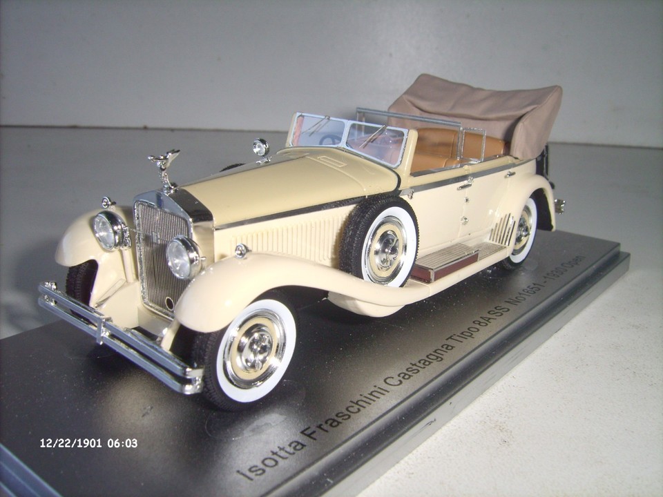 Diecast model cars Isotta Fraschini 1/43 Rio Torpedo Castagna white RHD 1956 - A