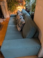 IKEA KIVIK 3-Seater Sofa Teal Corduroy Pick Up HX7  ASAP with Spare Grey Cover