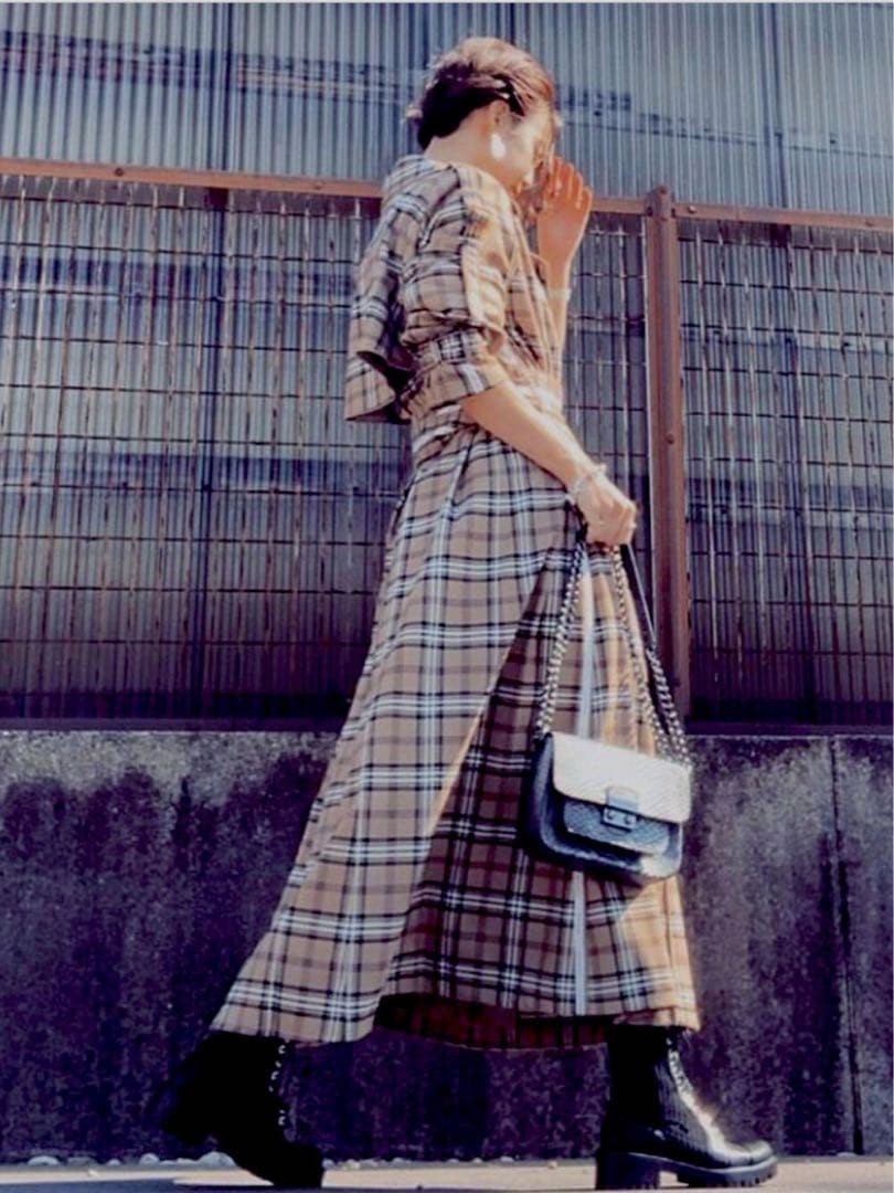 Ameri Vintage Pass Code Check Coat Beige Size M N… - image 4